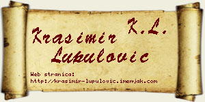 Krasimir Lupulović vizit kartica